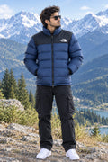 Premium Two Tone Puffer Jacket N/F  [BLUE]
